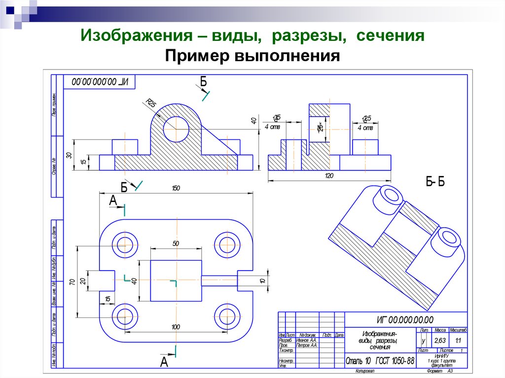 Какие изображения бывают инженерная графика