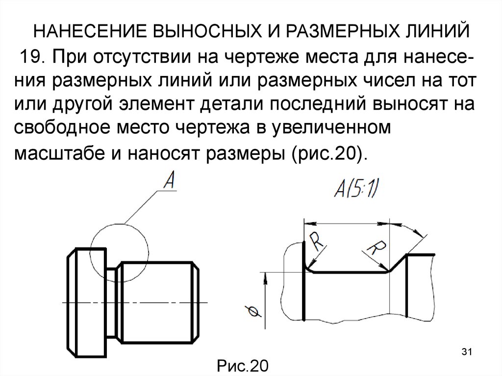 Размеры между размерными линиями на чертеже