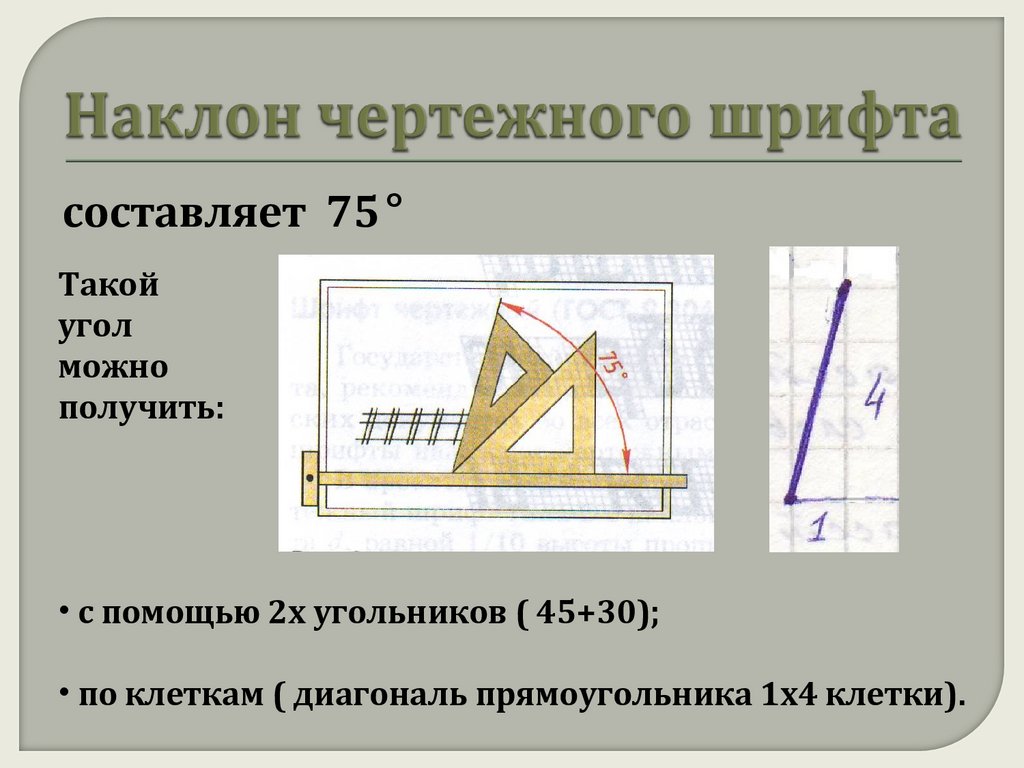 Буквы в чертеже