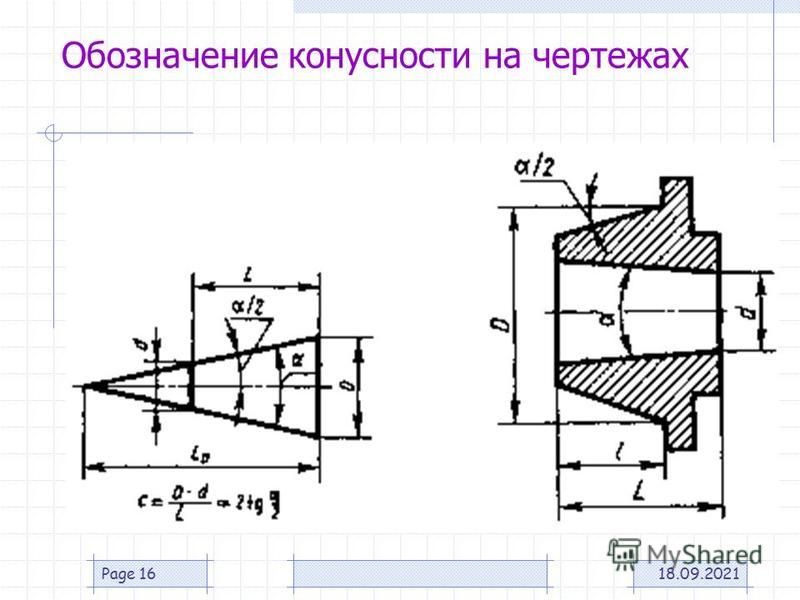 Знак обозначения конусности на чертеже