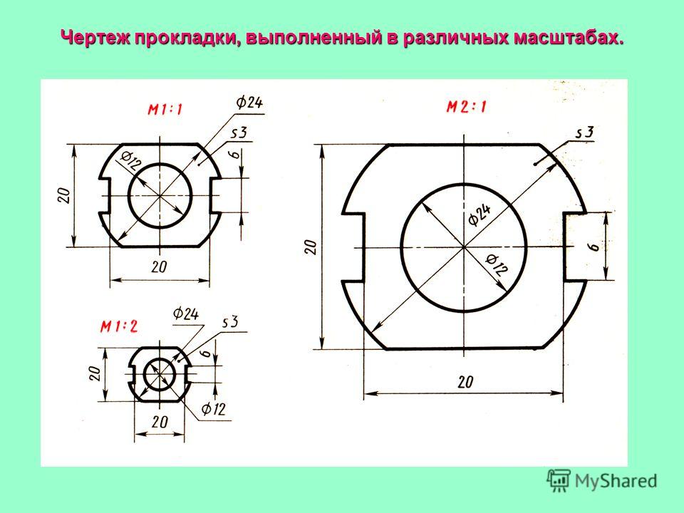 Масштабных размеров