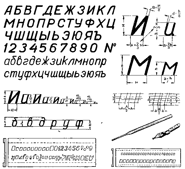 Каким шрифтом пишут на чертежах